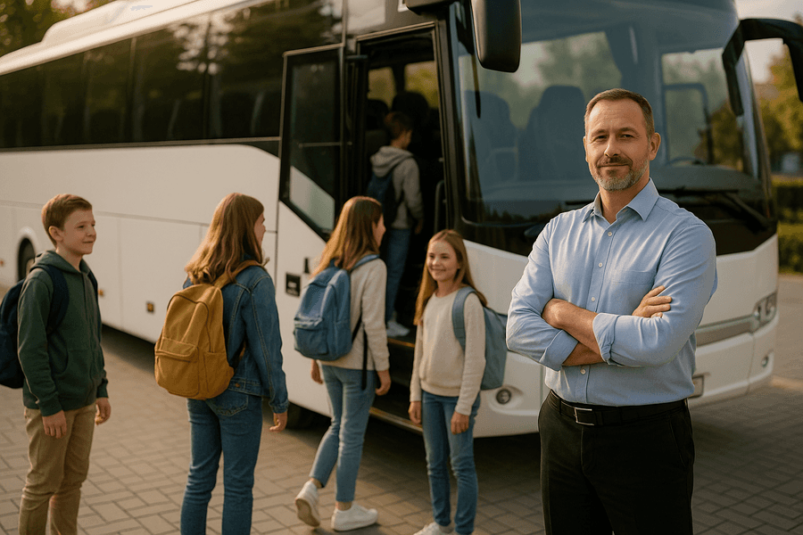 Viaja seguro y cómodo en excursiones escolares gracias a altos estándares de protección y expertos al volante, garantizando tranquilidad para todos.