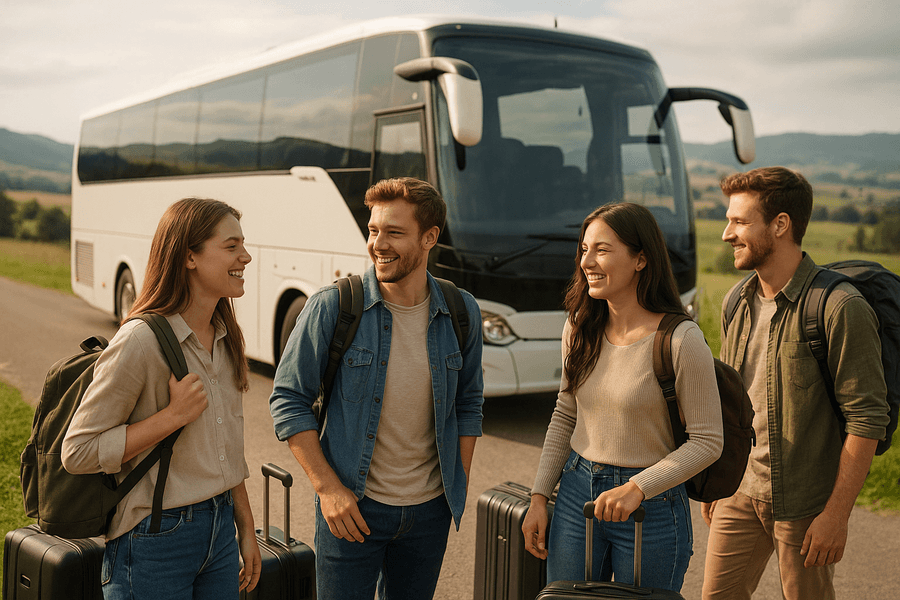 Viaja en autobús con amigos: destinos ideales, gestión de presupuesto, consejos y actividades para un viaje inolvidable lleno de risas y paisajes.