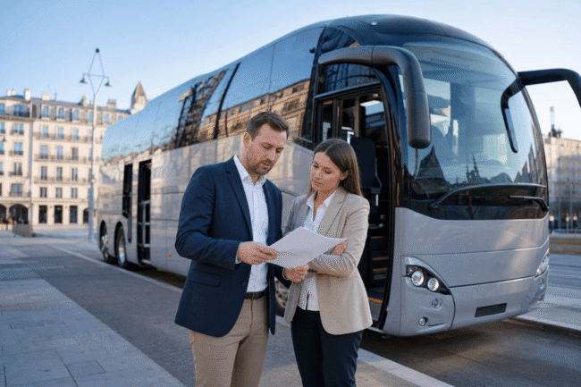 Antes de alquilar un autobús, comprueba que la empresa cumpla las normas, tenga licencias y permisos, y ofrezca un contrato claro. Prioriza la seguridad y buena reputación.